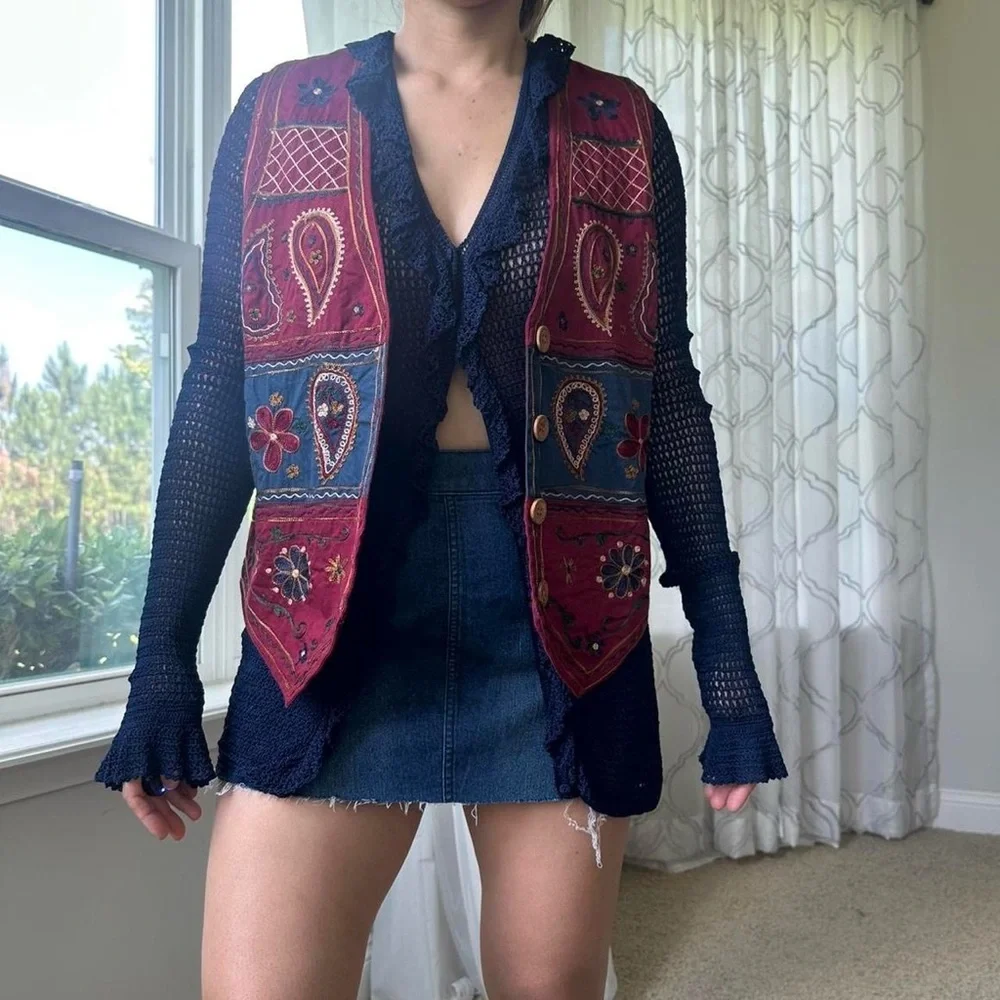 Knitted Ruffled Cardigan - Picture 4 of 5